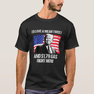T-shirt Drapeau Américain Pro Trump Moyenne Tweet Et 1,79 