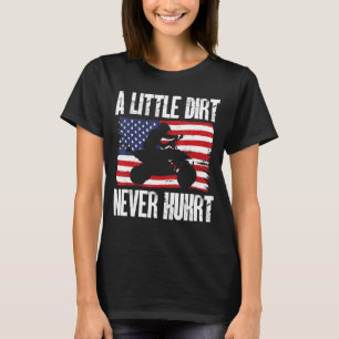 T-shirt Drapeau américain Quad ATV Un peu triste jamais bl