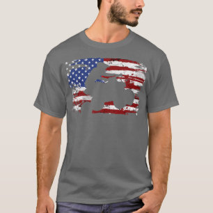 T-shirt Drapeau américain quadruple Vintage quatre roues