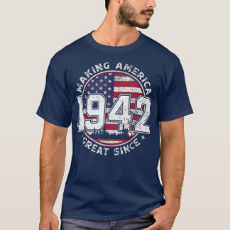 T-shirt Drapeau américain qui rend l'Amérique grande depui
