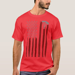 T-shirt Drapeau américain rétro cadeau de parachute pour S
