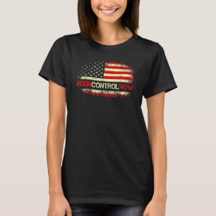 T-shirt Drapeau américain rétro de la violence