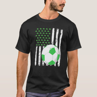 T-shirt Drapeau Américain Rétro Soccer Sport St. Patrick S