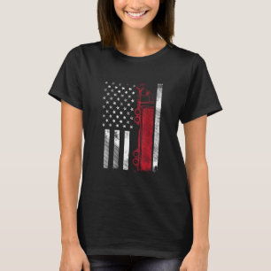 T-shirt Drapeau américain Semi Camion 18 Roue US Trucker D