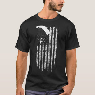 T-shirt Drapeau américain Skydiving Vêtements Vintage Sk
