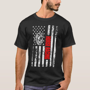 T-shirt Drapeau américain Sports Patriotique Horse Racing