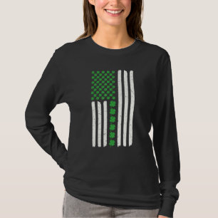 T-shirt Drapeau américain St Patrick's Day Drôle Vintage 1