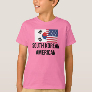 T-shirt Drapeau américain sud-coréen