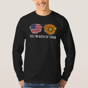 T-shirt Drapeau américain Sunglass Cherokee Patrimoine pat