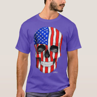 T-shirt Drapeau américain sur Arrière - plan foncé