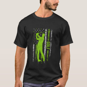 T-shirt Drapeau Américain Swing de Golf Fierté USA