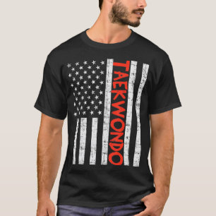 T-shirt Drapeau américain Taekwondo Vintage Patriotique M