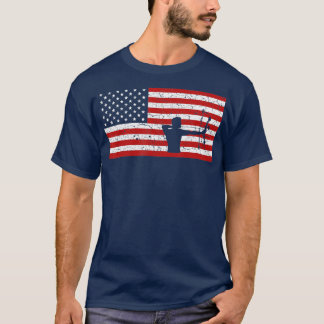 T-shirt Drapeau américain Tir à l'arc Cadeau Hommes femmes