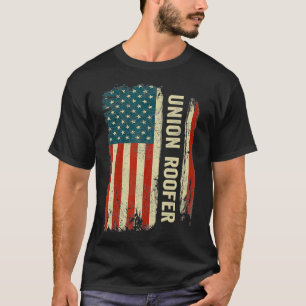 T-shirt Drapeau américain Union Roofer 