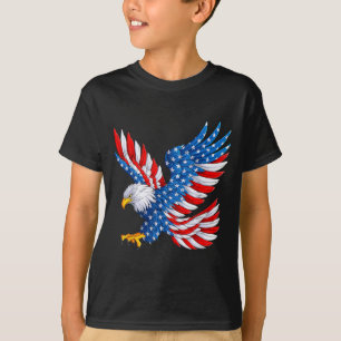 T-shirt Drapeau américain USA Patriotique 4 juillet Bald E