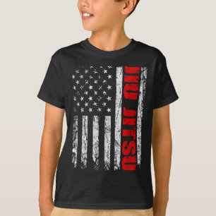 T-shirt Drapeau américain USA poux Jiu Jitsu brésilien BJJ