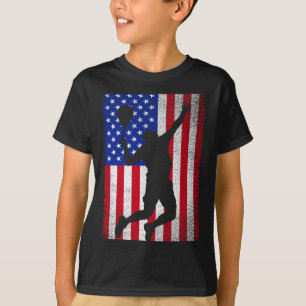 T-shirt Drapeau américain Usa tennis pour hommes femmes 