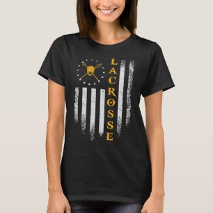 T-shirt Drapeau américain Usa Vintage Équipe de crosse Sil