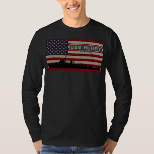 T-shirt Drapeau américain USS Hurst DE 250 2ÈME GUERRE MON