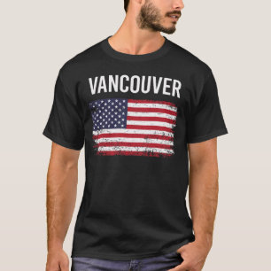 T-shirt Drapeau américain Vancouver