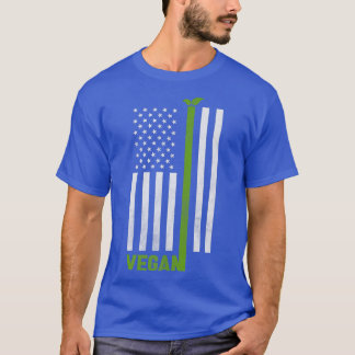 T-shirt Drapeau américain végétal Oreille végétarienne P