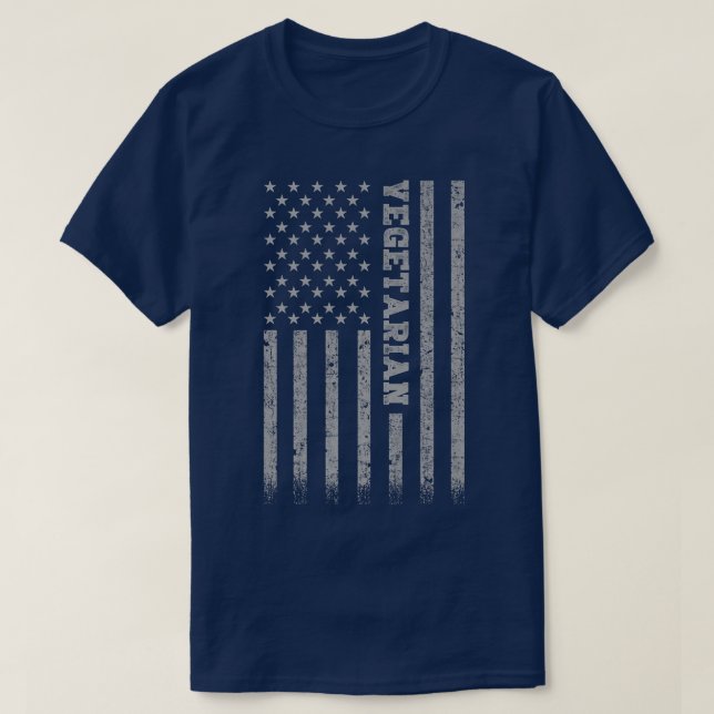 T-shirt Drapeau américain végétarien (Design devant)