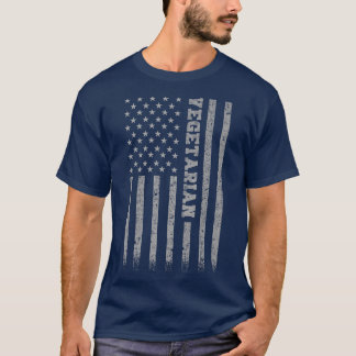 T-shirt Drapeau américain végétarien