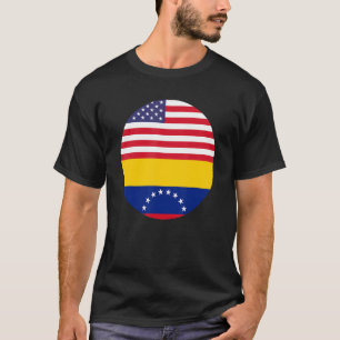 T-shirt Drapeau américain Venezuela Drapeau Amitié América