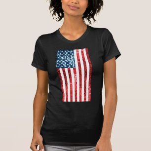 T-shirt drapeau américain vertical