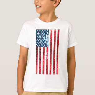 T-shirt drapeau américain vertical