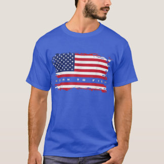 T-shirt Drapeau américain vêtements de pêchePêche 51