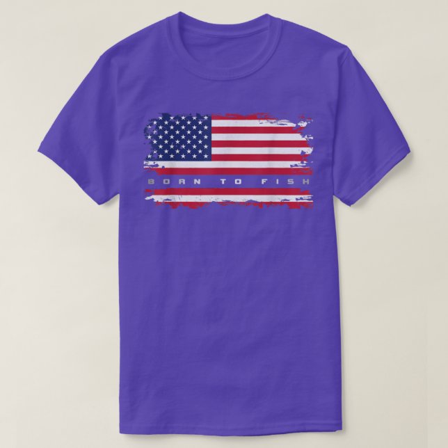 T-shirt Drapeau américain vêtements de pêchePêche 53  (Design devant)