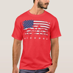 T-shirt Drapeau américain Vêtements VTT - Montagne