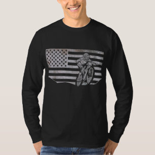 T-shirt Drapeau américain Vêtements VTT - Montagne