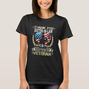 T-shirt Drapeau américain vétéran du sous-marinier Merci-b