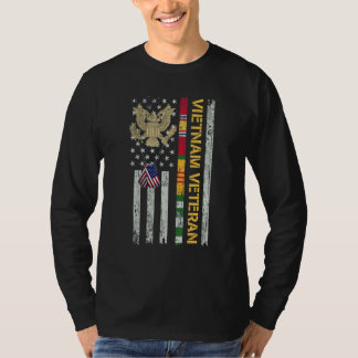 T-shirt Drapeau américain vétéran du Vietnam patriote fier