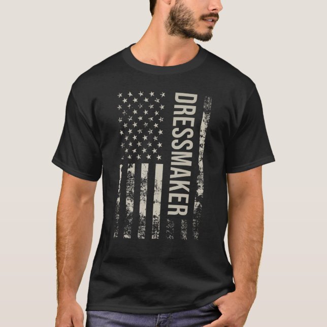 T-shirt Drapeau américain vintage (Devant)