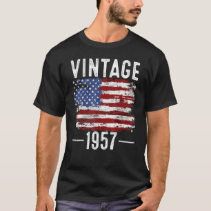 T-shirt Drapeau américain Vintage 1957
