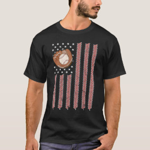 T-shirt Drapeau Américain vintage Baseball Papa Hommes Gar