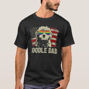 T-shirt Drapeau américain vintage Drapeau Papa LGBT Gay Pr