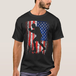 T-shirt Drapeau américain Vintage en détresse du 4 juillet