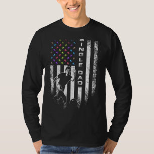 T-shirt Drapeau américain vintage Fier Bowling père unique