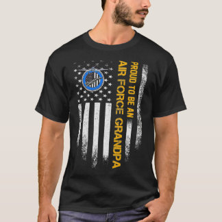 T-shirt Drapeau Américain vintage Fier D'Être Une Force Aé