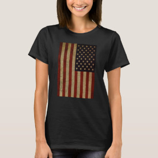 T-shirt Drapeau américain vintage Grunge femmes
