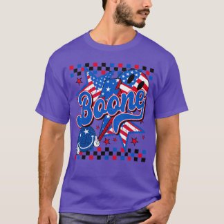 T-shirt Drapeau américain vintage personnalisé avec nom à
