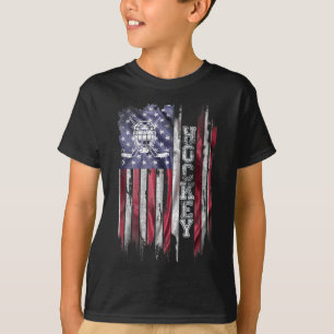 T-shirt Drapeau américain vintage silhouette de joueur de