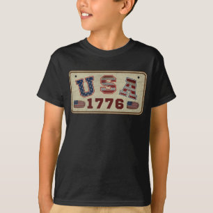T-shirt Drapeau américain vintage USA 1776