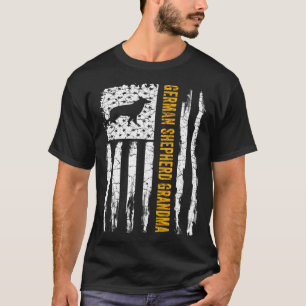 T-shirt Drapeau américain vintage USA Berger allemand Gran