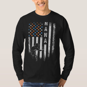 T-shirt Drapeau américain vintage Usa Fière Ping Pong Nana