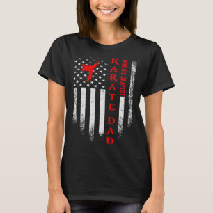 T-shirt Drapeau américain vintage USA Meilleur karaté du m